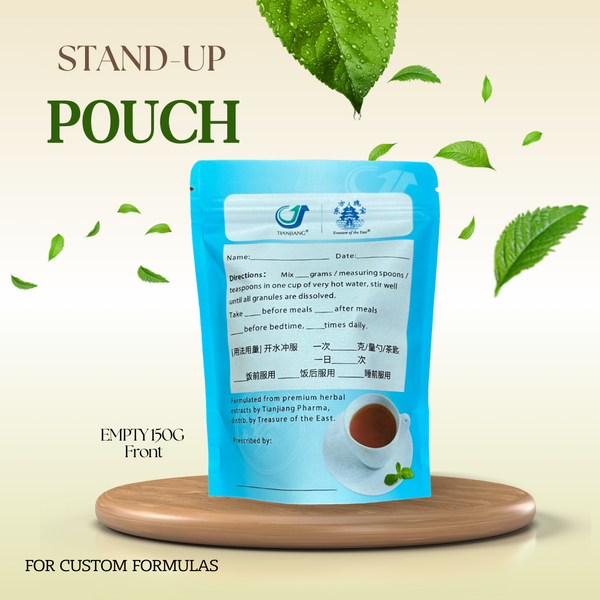 Empty 150g Standup Pouch for Custom Formulas