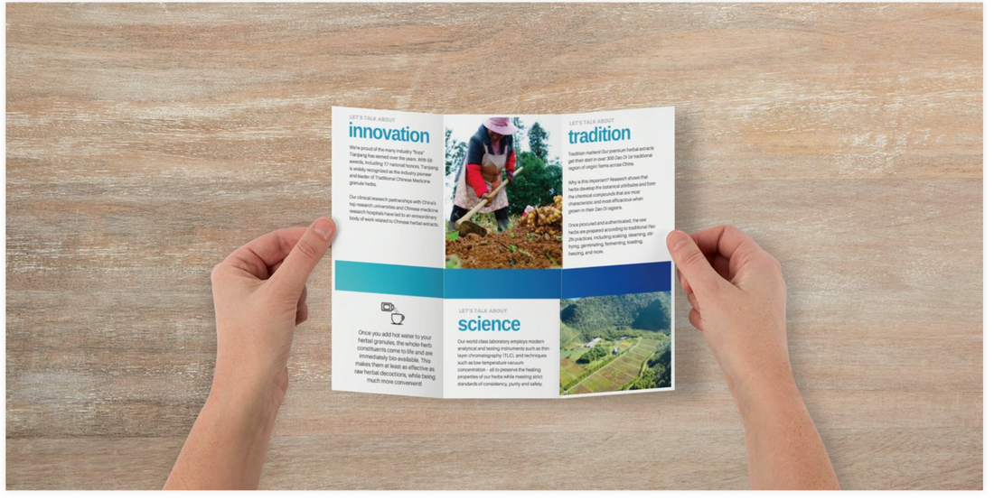 Customize it! "Why Herbal Granules?" Trifold Brochure