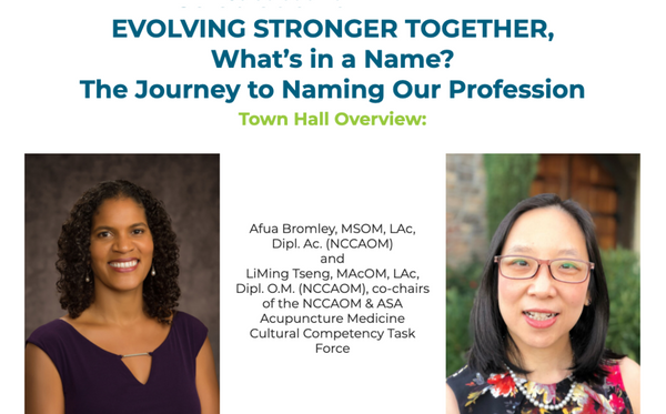 American Society of Acupuncturists "Naming the Profession" Town Hall