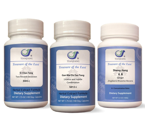 Women's Health Kit - Gan Mai Da Zao Tang Capsules, Shao Yao Gan Cao Tang Capsules, Sheng Jiang